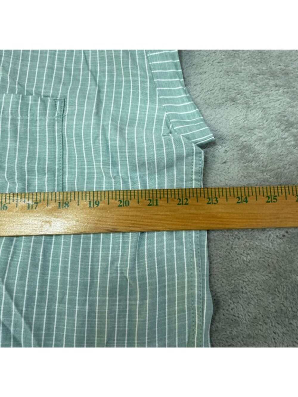 NWT Jachs Girlfriend Women's L Green Striped Sleeveless Button Front C1017 - Picture 7 of 12